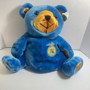 VTG RARE Glory Be FFA National Ag E‎ Bear Blue Gold Plush Stuffed Animal 2003